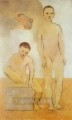 Deux jeunes 1905 Desnudo abstracto